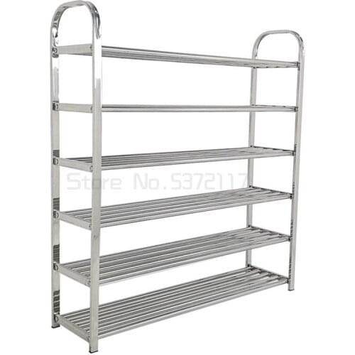 Shoe Rack Multi-layer Thickening Reinforcement Stainless Steel Shoes Shelf Household Simple Metal Shoe Cabinet Zapatero Mueble