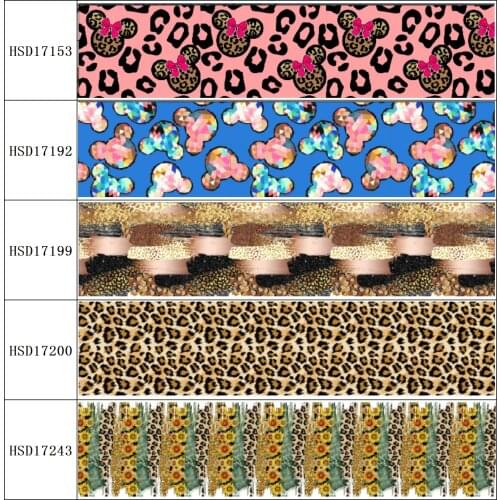 22MM 25MM 38MM 50MM 75mm Printed Pattern on Grosgrain Ribbon for diy ribbon