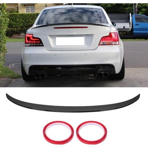 Trunk Lid Spoiler Glossy Black for M Performance Style Fit for BMW 1 Series E82 Coupe E88 2007 2008 2009 2010-2013 Spoiler Wing