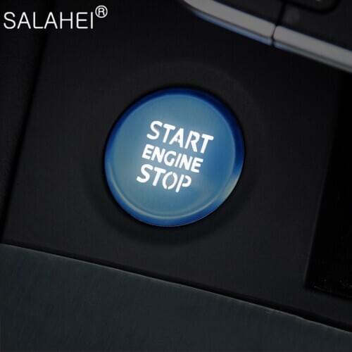 Car Styling Sticker Accessories Ring Auto Engine Start Stop Button Cover Case For Audi A6L 2019