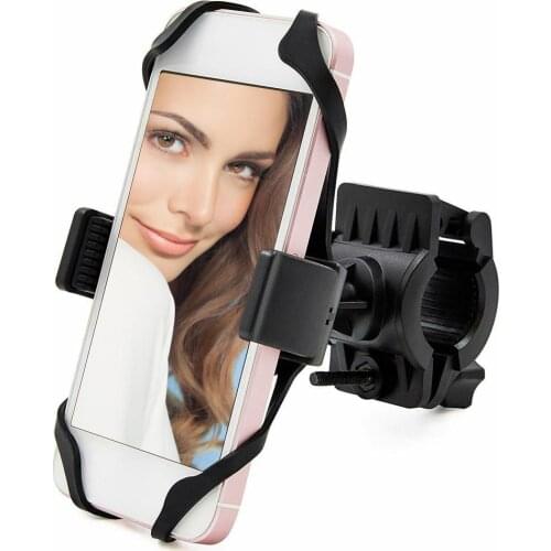 Universal Motorcycle Bike Handlebar Mount Holder Support Bicycle Silicone X-grip Phone Stand For Smartphone GPS Navigation
