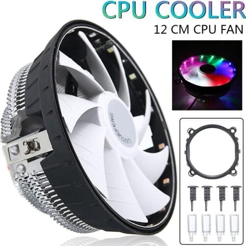 High Quality RGB LED Colorful Heatsink CPU Fan Cooling 3 Pins 2000 RPM Computer Case Fans Cooler For Intel LGA1156/1155/1151