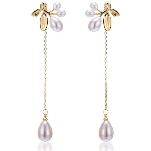 Pearl long eardrop Ye Zisen Department SeniorFeeling Earrings Nail Female Temperament Tremella 2020 New Earrings