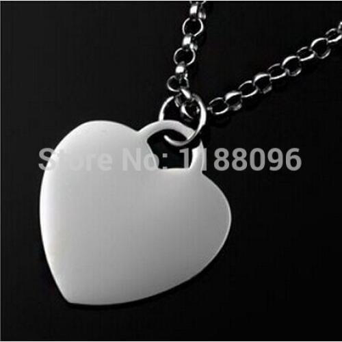 Mirror polished stainless steel heart-shaped dog tag low prcie steel engraving dog tags cheap heart blank dog tag