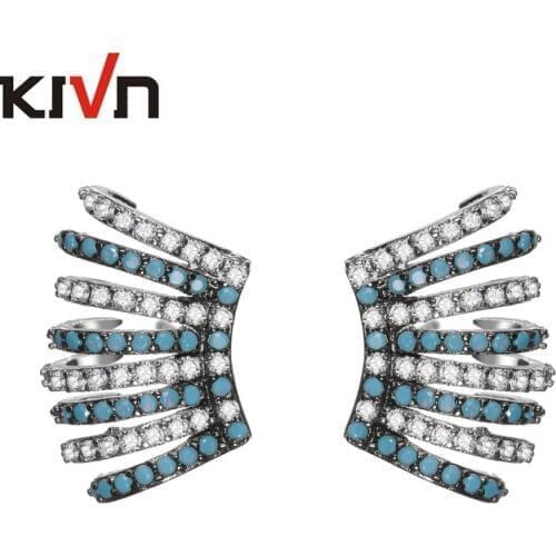 Womens Fashion Jewelry Stylish CZ Cubic Zirconia Bridal Wedding Ear Cuff Earrings for Girls Birthday Gifts 10pcs Lots Wholesale