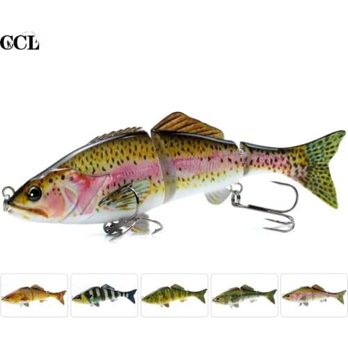 152mm 52g Hard Jointed Fishing Lures Metal Jointed 3 Sections Sink Artificial Swimbait Wobbler Lure Fishing Tackle Bass Pike