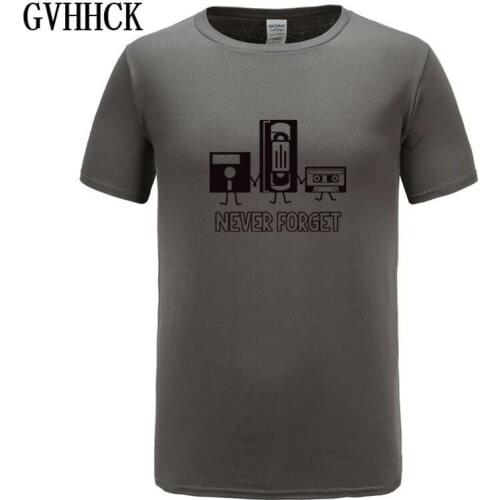 2019 Top Fashion 100% Cotton Mans T-shirts Short Sleeve O Neck Man Never Forget Funny Retro Guys Male Tee Sweater Shirts Tops