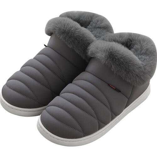 2019 Women Snow Boots Winter Warm Fur Ankle Boots Couple Thick Sole Cotton Shoes Woman Flats Waterproof Anti-skid Boot YYJ242