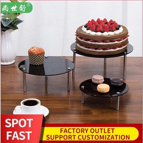 3pcs/Set Birthday Party Event Wedding Plinth Round Acrylic Top Display Dessert Table Home Decoration countertops