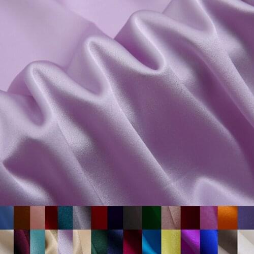 30 Colors! 140CM Wide 16MM Stretch Solid Color Dyed Silk Satin Fabric for Dress Shirt Clothes Cheongsam Y053