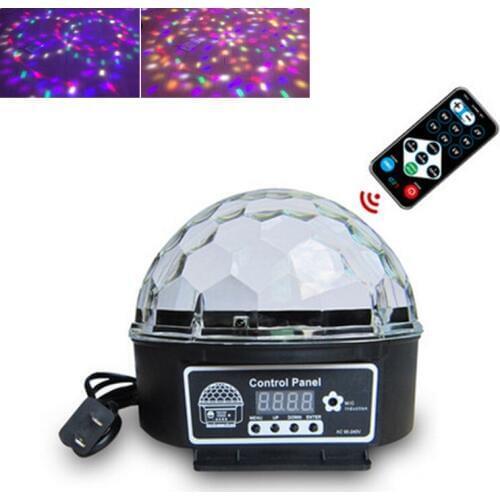 9 Colors Crystal Magic Ball Led Stage Lamp 21Modes Disco Laser Light Party Lights Sound Control Christmas Laser Projector