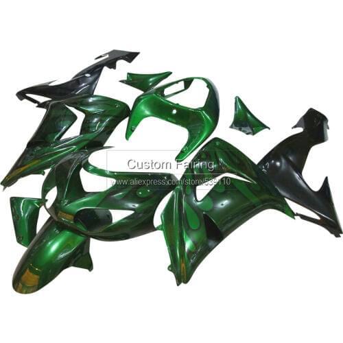 ABS fairing kit for Kawasaki ZX10R zx-10r 2006 2007 Ninja dark green 06 07 fairings TP07