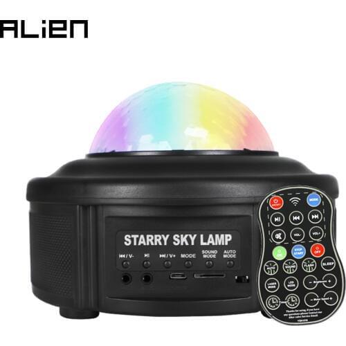 ALIEN Remote Bluetooth Star Laser Projector Starry Sky Water Wave Stage Lighting Effect Bedrooms Kids Party Night Holiday Lights