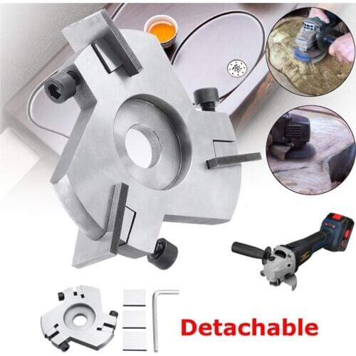 Woodworking Three-tooth Turbo Plane Wood Milling Cutter Carving Blade For 100mm 115mm DISC 4 1/2" 16mm Aperture Angle Grinder