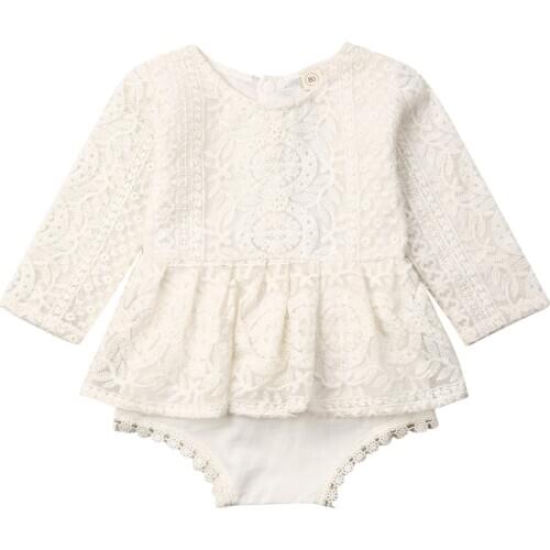 Boutique Girl Clothes 2019 Summer Newborn Baby Girls Clothes Lace Long /Sleeveless Bodysuit Tutu Dress Outfits