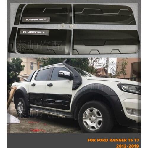 Good Quality Car Side ABS Door Molding Body Strip Streamer Protector Cover Kit Trim Fit For Ford Ranger T6 T7 2012-2019