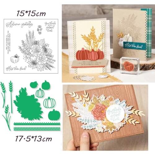 Panalisacraft Flower Grain pumpkin Metal Cutting Dies And Stamps cut die scrapbooking Album Paper Card Craft Embossing