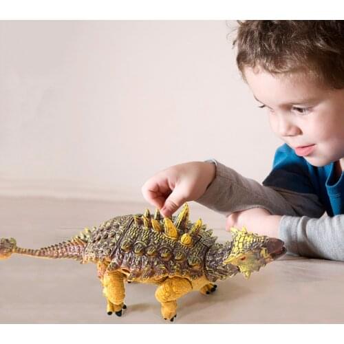Jurassic dino world model Attack Roar Ankylosaurus Jointed Dinosaur with Sounds Animal Collector Decoration toys for children