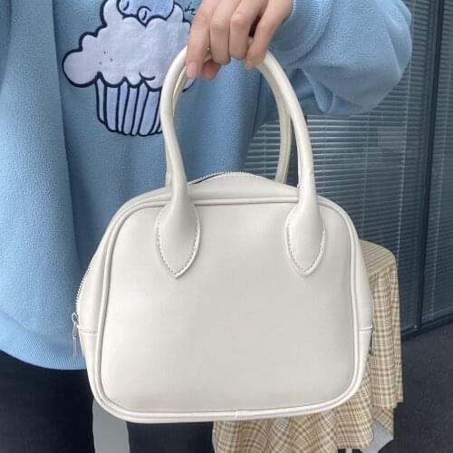 Fashion PU Leather Ladies Shoulder Messenger Bags Elegant Womens Purse Handbags Vintage Simple Female Small Casual Tote Bag