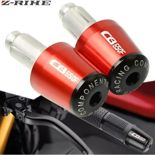 Motorcycle Accessories 7/8" 22MM Handlebar Hand Grips Handle Bar End Cap For Honda CB650F CB 650 CB650 F 650F 2014-2016 2015