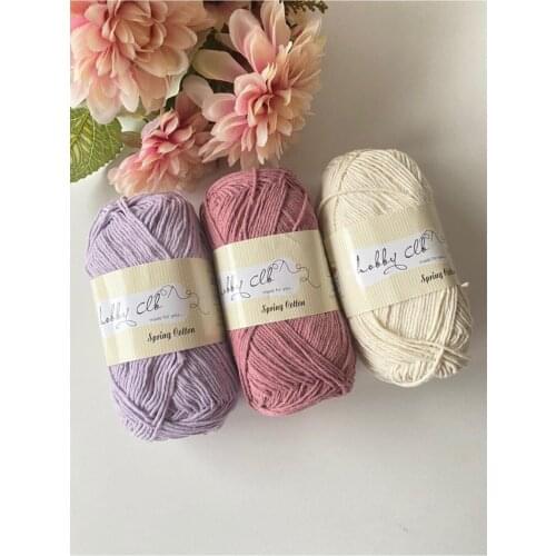 Pcs set 100 Cotton Punch (Punch) And Amigurumi Rope Set (lilac-pale Pink-cream)