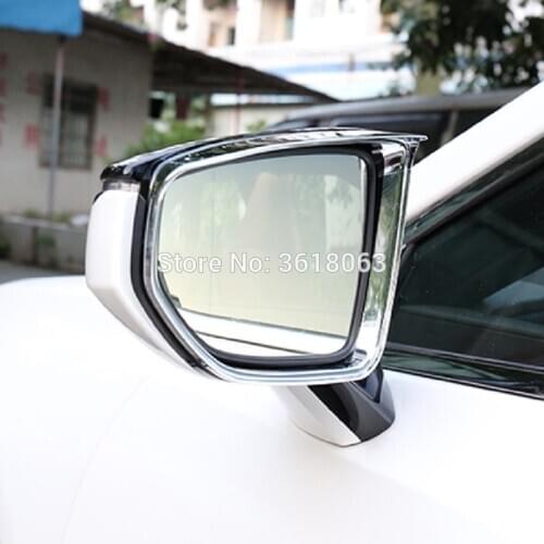 For Lexus ES200 ES250 ES300H ES305 2018 2019 ABS Chrome Rearview Mirror Rain Eyebrow Cover Frame Trim Car Styling Accessories