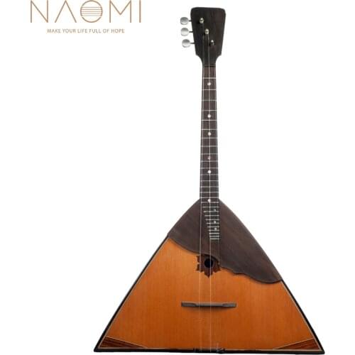 NAOMI Balalaika Spruce Russian Music Instrument Triangular Shape 3 Strings Music Instrument Bala Laika New
