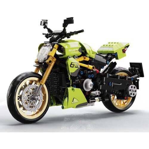 New High-Tech Creative Super Car Motorcycle Model Building Blocks MOC Fast Speed Vehicle Assembly Bricks Toys for Kids Xmas Gift