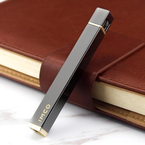 Original IMCO brass Mini slender gas inflatable pocket lighter retro genuine gift long strip lighter smoking gift