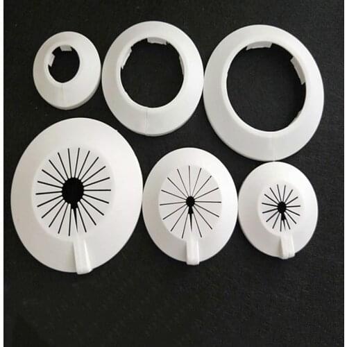 1pcs Plastic Wall Hole Duct Cover Shower Faucet Angle Valve Pipe Plug Decoration Cover Snap-on Plate Kitchen Faucet Accessories