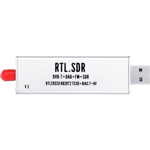 0.1mhz-1.7ghz TCXO RTL SDR Receiver R820t2 USB RTL-SDR Dongle with 0.5ppm TCXO SMA MJZSEE A300U Tester - Silver ACEHE