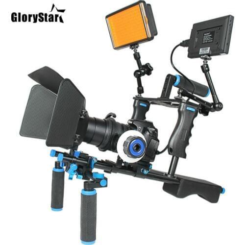 Professional DSLR Rig Shoulder Video Camera Stabilizer Support Cage/Matte Box/Follow Focus For Canon Nikon Sony Camera Camcorder