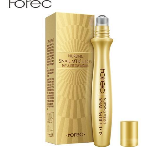 ROREC Eye Serum Anti-Wrinkle Snail Essence for Eyes Anti Puffiness Against Bags Hyaluronic Acid Solution Cream