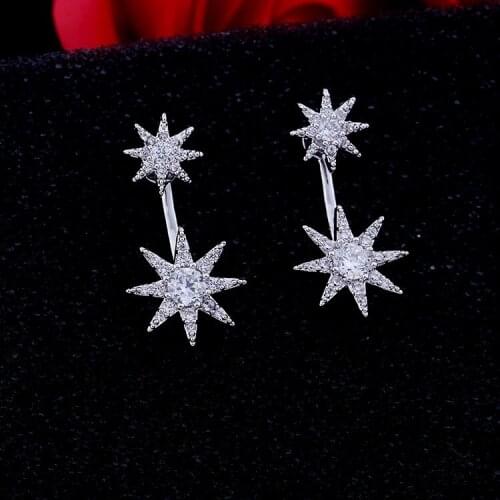Star Earring Crystal From Swarovskis Time-limited Plant 2021 New Sale Wholesale European Jewelry Selling Angel Wings