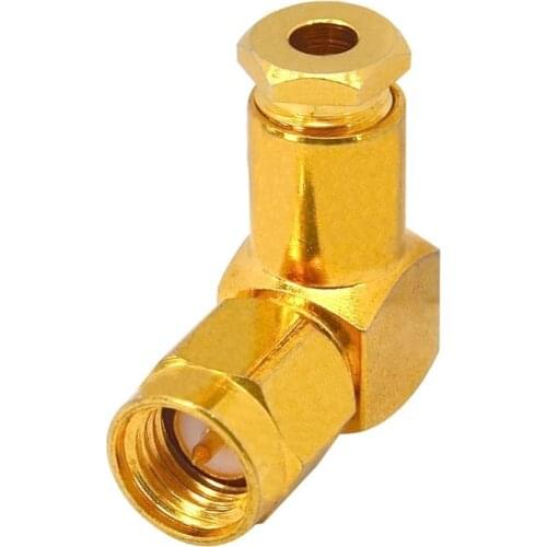 SMA Male Plug Right angle Clamp Connector for LMR195 RG58