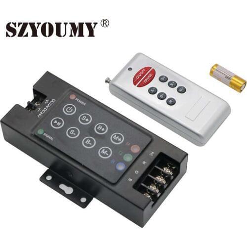 SZYOUMY Wireless Remote RGB 8 KEYS New Iron Shell 360W DC12V 30A RF Controller Control For RGB 5050 3528 LED Strips Light
