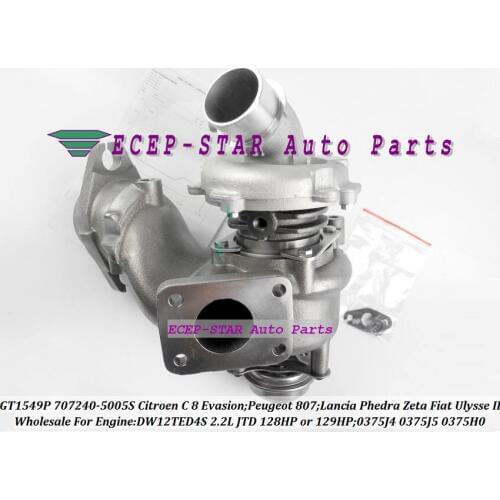 Turbo GT1549P 707240 707240-5005S 707240-5002S 0375J4 0375J5 0375H0 turbine For Citroen C8 For Fiat Ulysse II DW12TED4S 2.2L JTD