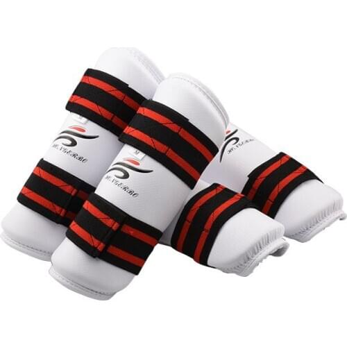 Karate Forearm Protector Taekwondo Sparring Set Leg Knee Pad Shin Support Training Equipment for Adults Youth Kids Children