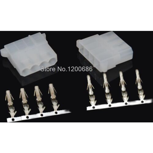 10 Set 5.08mm Connector Large 4 Pin Computer IDE Power Connector