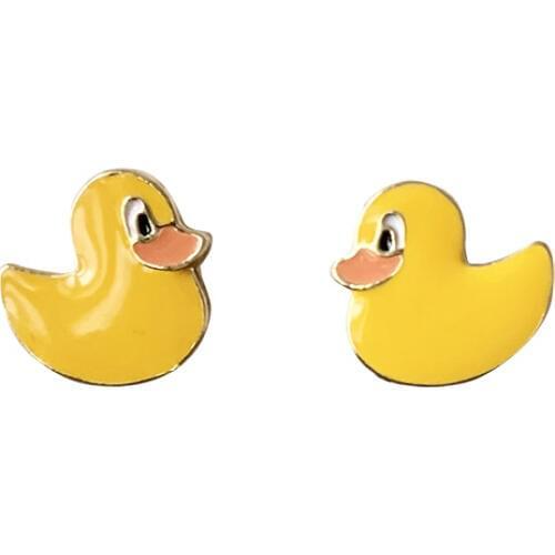 10 pair/lot fashion women jewelry accessories metal enamel duck earrings