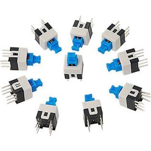 10 Pcs 6 Pin DPDT Momentary Push Button Key Tact Tactile Switch Non-lock 7 x 7mm