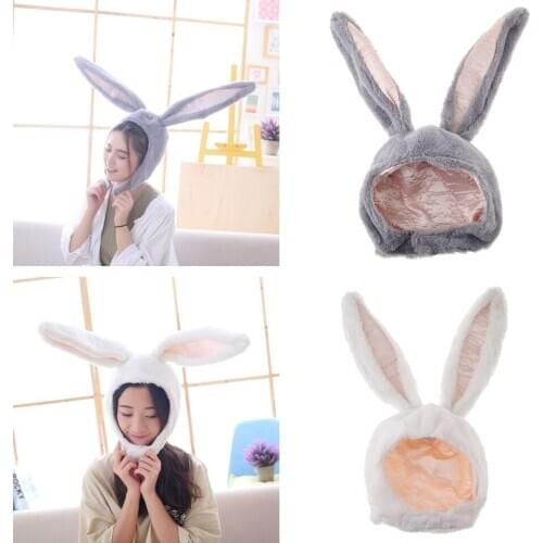 2 Pieces Long Ear Cartoon Rabbit Hat Holiday Festive Costume Photo