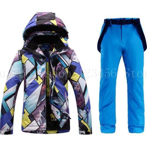 2019 Ski Anzug Männer Winter Wasserdicht Winddicht Verdicken Warme Schnee Kleidung Männer Ski Sets Jacke Skifahren Und Snowboard
