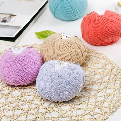 400g/set Crochet Yarn Hand Cotton Yarn for Knitting Milk Soft Baby Cotton Wool DIY Craft Knit Sweater Scarf Hat