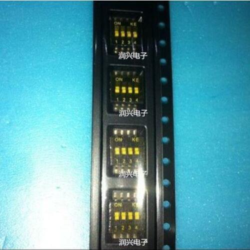 50pcs SMD DIP switch 1.27MM 4P 8 foot black