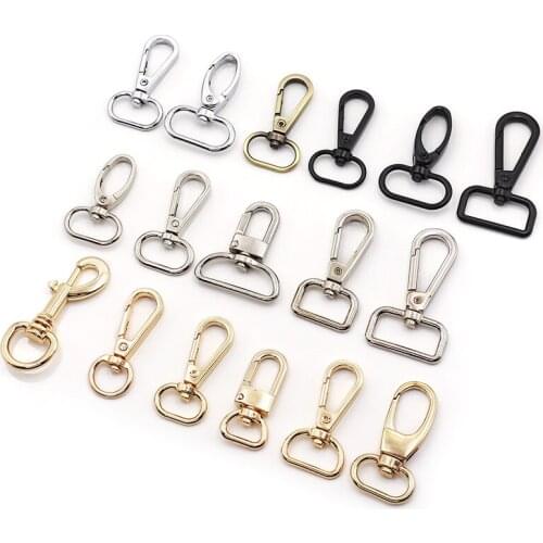6Pcs/lot Bag Clasps Lobster Swivel Keychain Trigger Clips Snap Hook Mini Rotatable Buckle Hook Lobster Belt accessories