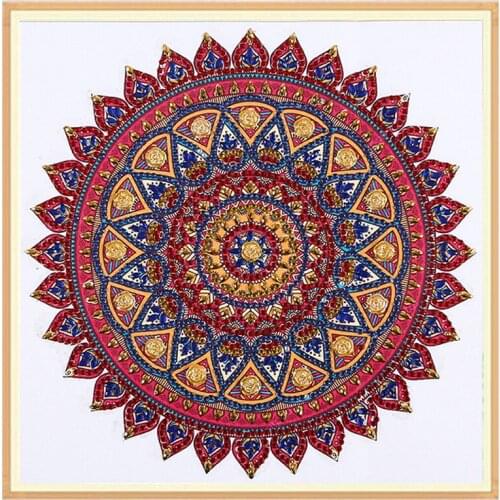 Handmade mandala flower 5D diamond painting special crystal diamond mosaic pattern embroidery cross stitch home decoration gift