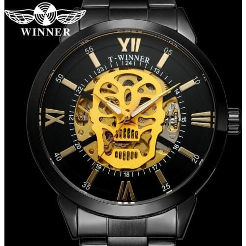 WINNER Automatic Mechanical Men Wristwatch Military Army Sport Male Clock Top Brand Luxury Skeleton Fashion Man Watch Gift 8141