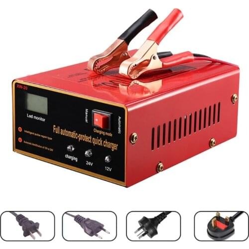 Car Battery Charger Fire-proof One-click Switching 12V 24V Automotive Smart Battery Trickle Charger Maintainer Motorbike