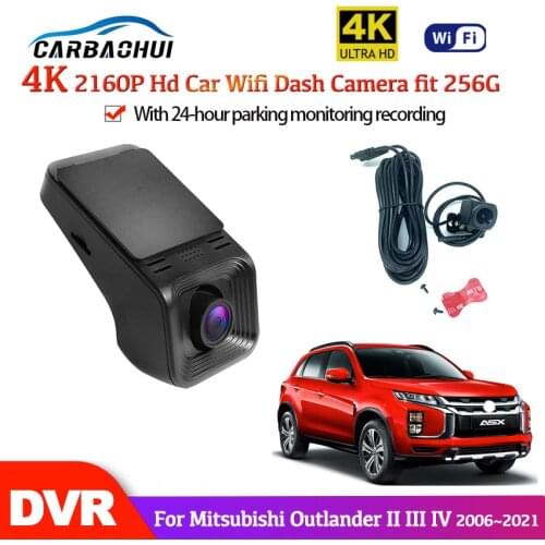 4K HD 2160P Car Mini Wifi Camera Car Dash Cam Video Recorder Original DVR For Mitsubishi Outlander II III IV 2006~2019 2020 2021